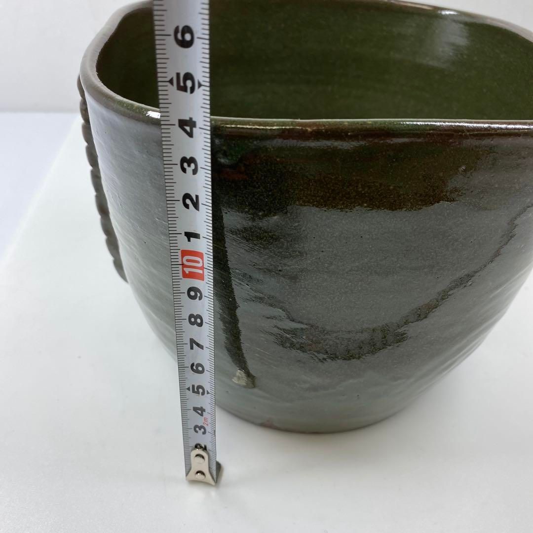 陶泉人間国宝千漢鳳作高麗水指 共箱