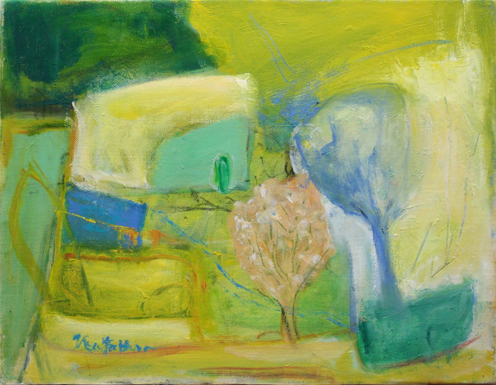 原田脩 「那智之滝」 油絵・油彩画 絵画 原田脩 『那智之滝』 油彩画 - 北海道画廊