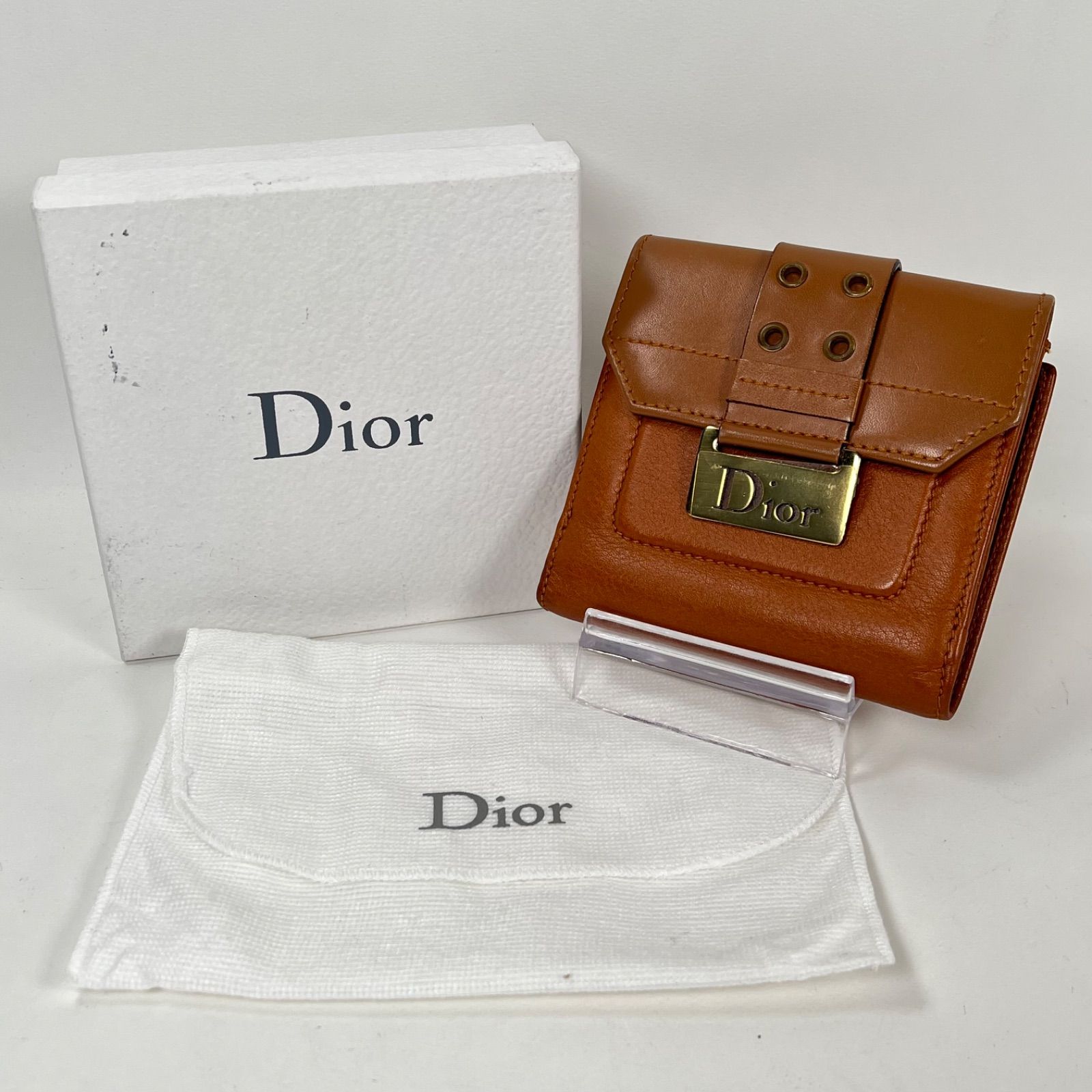 Christian Dior クリスチャンディオール レザー 折り財布 ストリート