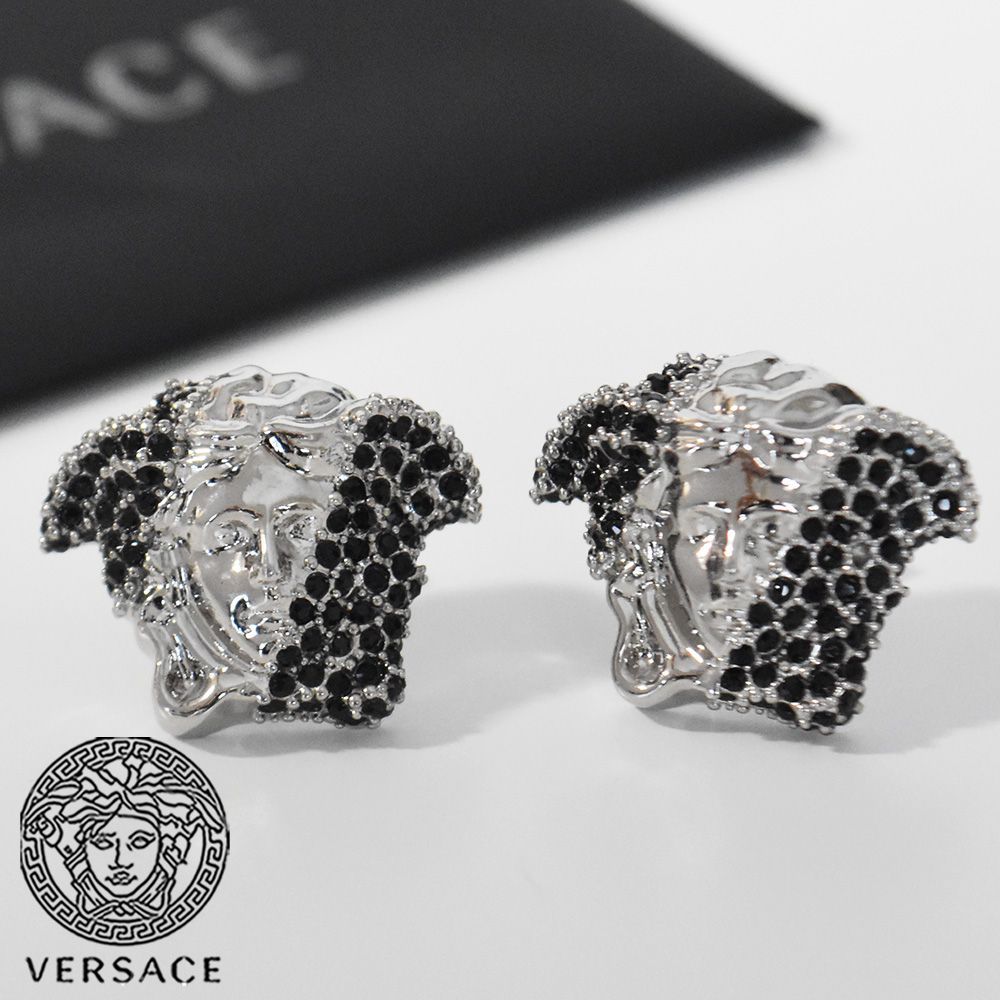 versace メデューサ ストーンピアス - ピアス(両耳用)