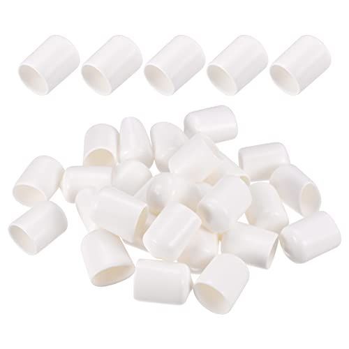 5/8＂_White DMiotech 100個入り 16 mm ID ホワイト ネジスレッドプロテクター ラバーエンドキャップ ボルトカバー ネジ ボルト 家具 パイプ用