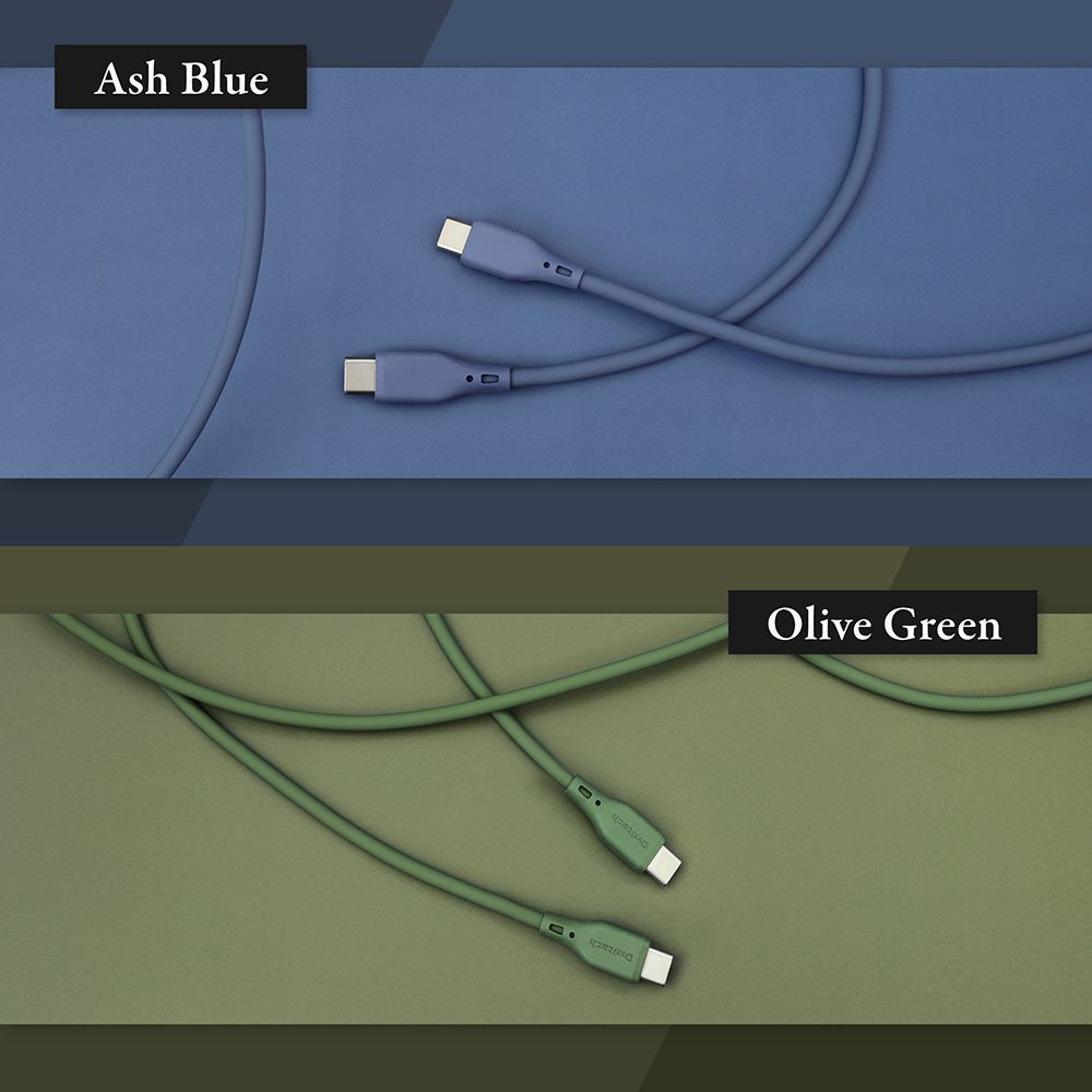 【アウトレット/お買い得品】USB Type-C to USB Type-C ソフトシリコンケーブル 1m シルキータッチでからまりにくい オウルテック公式