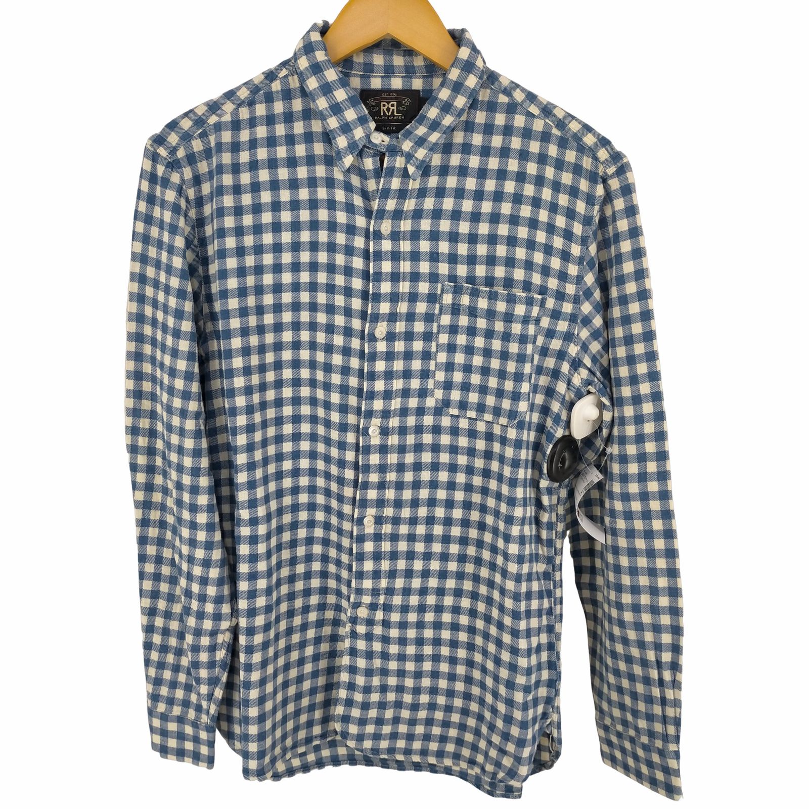 美品 RRL ラルフローレン コットン リネン チェック ワークシャツ M 美品 RRL ラルフローレン コットン リネン チェック ワークシャツ M