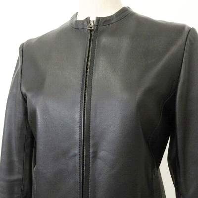 23区 オンワード樫山 ラムレザー ライダース ジャケット シングル 羊革