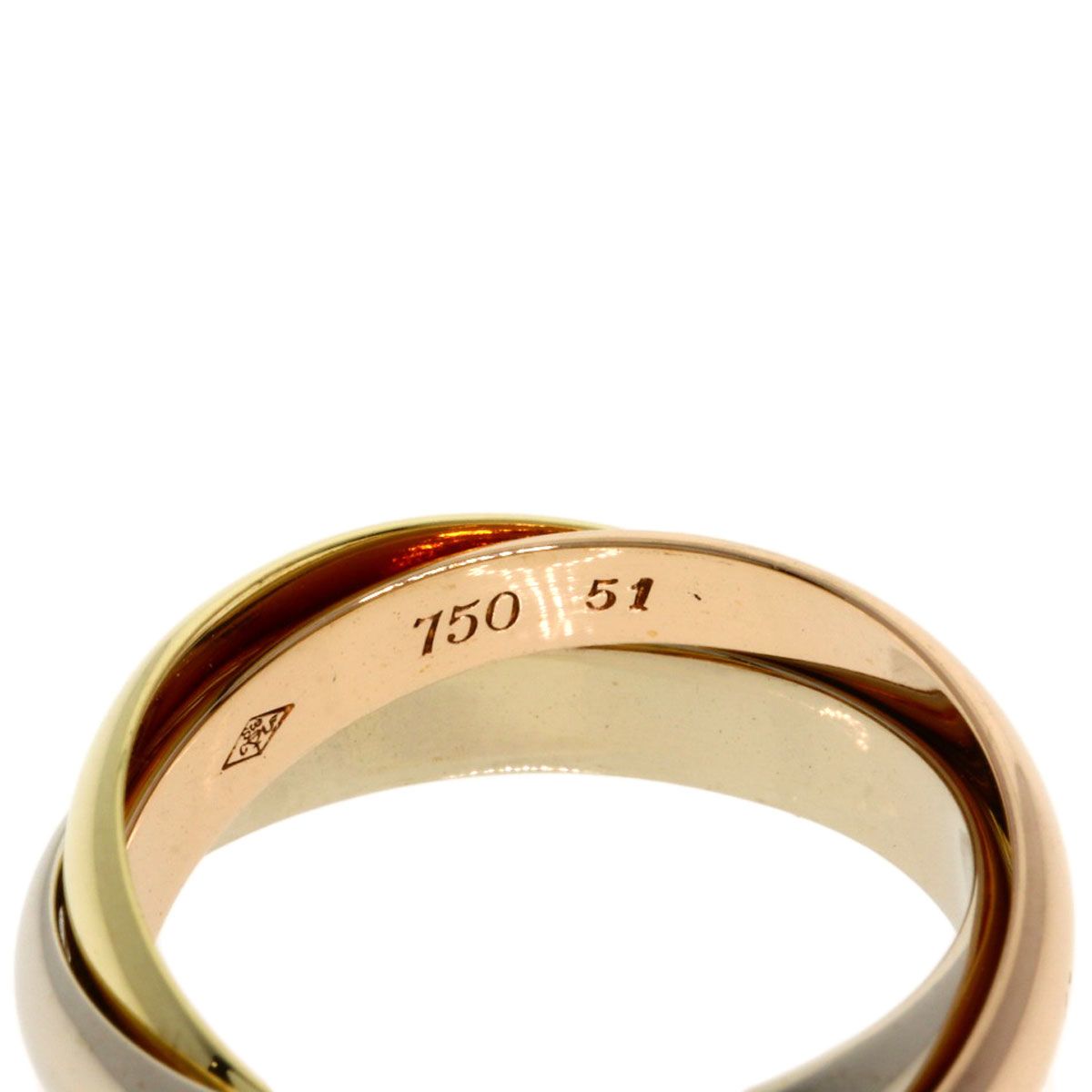 CARTIER カルティエ トリニティ #51 リング・指輪 K18YG K18WG K18PG  