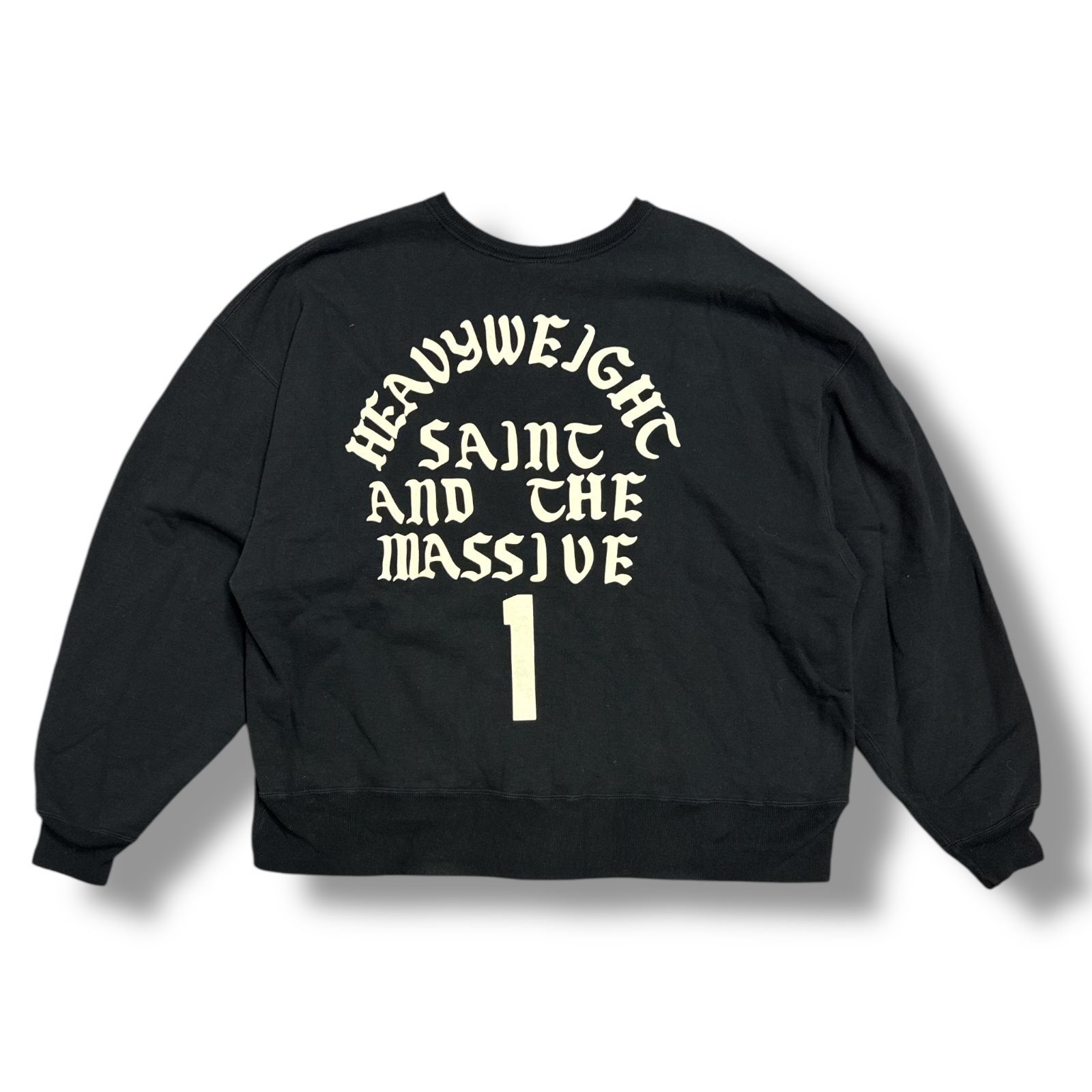 SAINT MICHAEL 24AW CREW SWT / IT'S SAINT / BLACK ロゴ