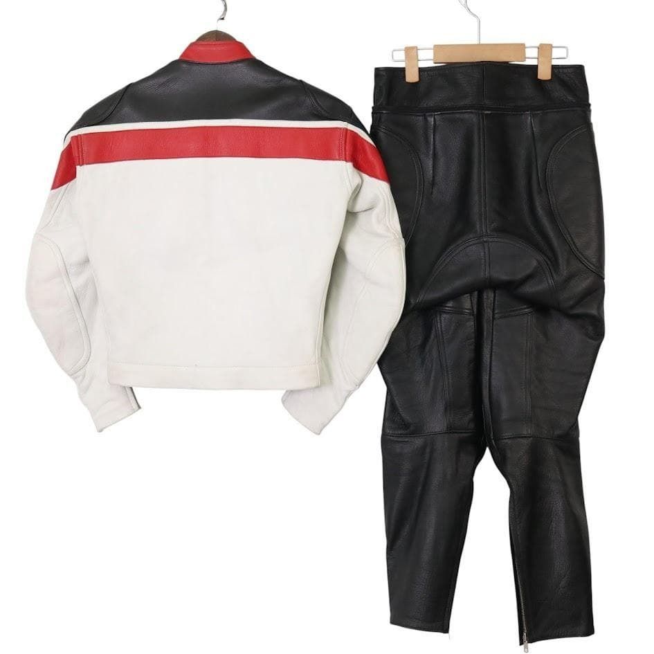 一流の素材、完璧な品質! クシタニ KUSHITANI レザー×メッシュ ライダースーツ レーシングスーツ 上下セット セットアップ セパレート M メンズ ツーリング 高級