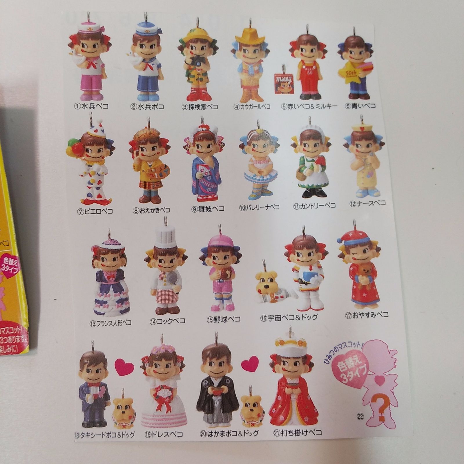 Minimini Pekochan 21st Century 12体セット 不二家ミニミニペコちゃん