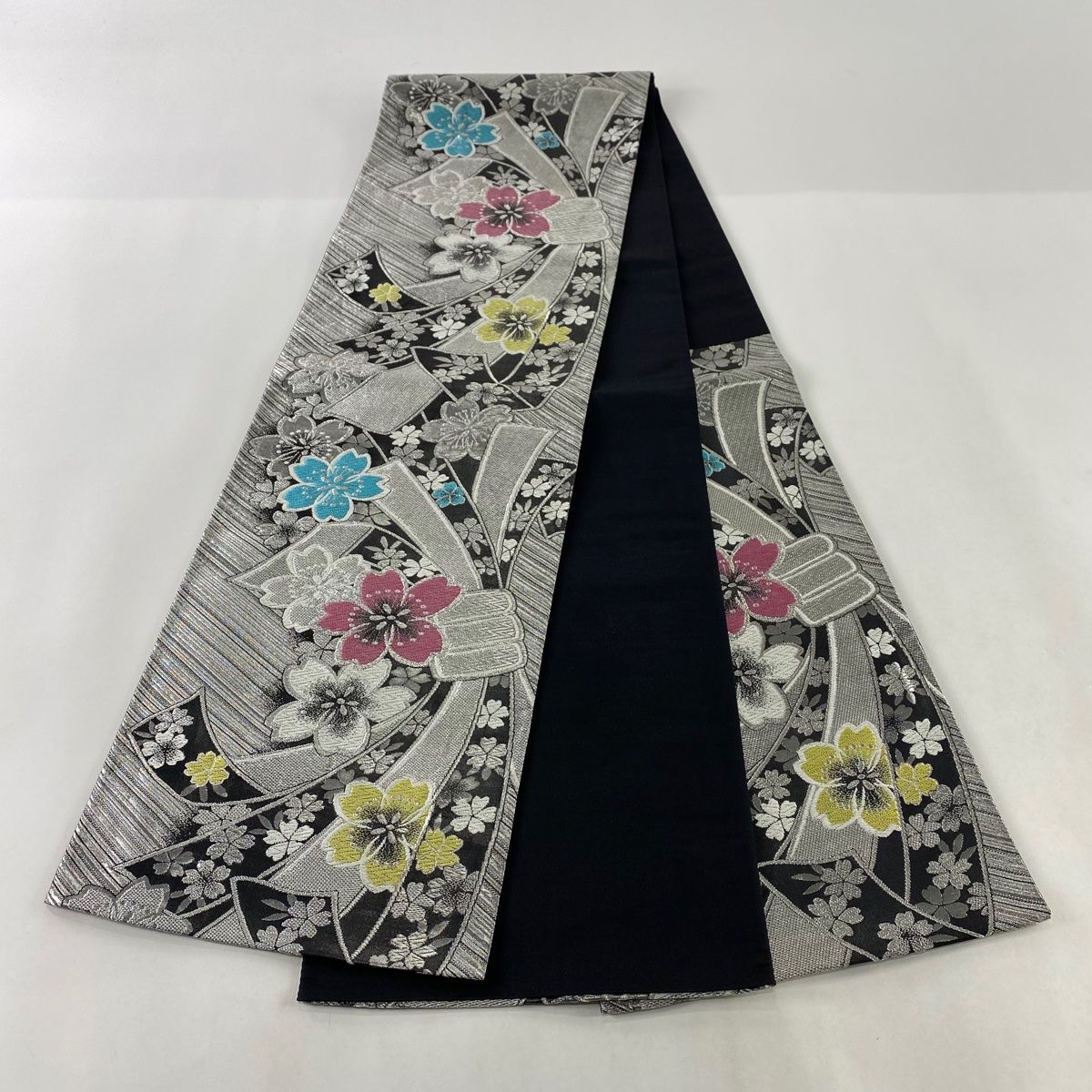 お年玉価格❣️桜 纐纈 両面織 振袖 袋帯4115 - 帯
