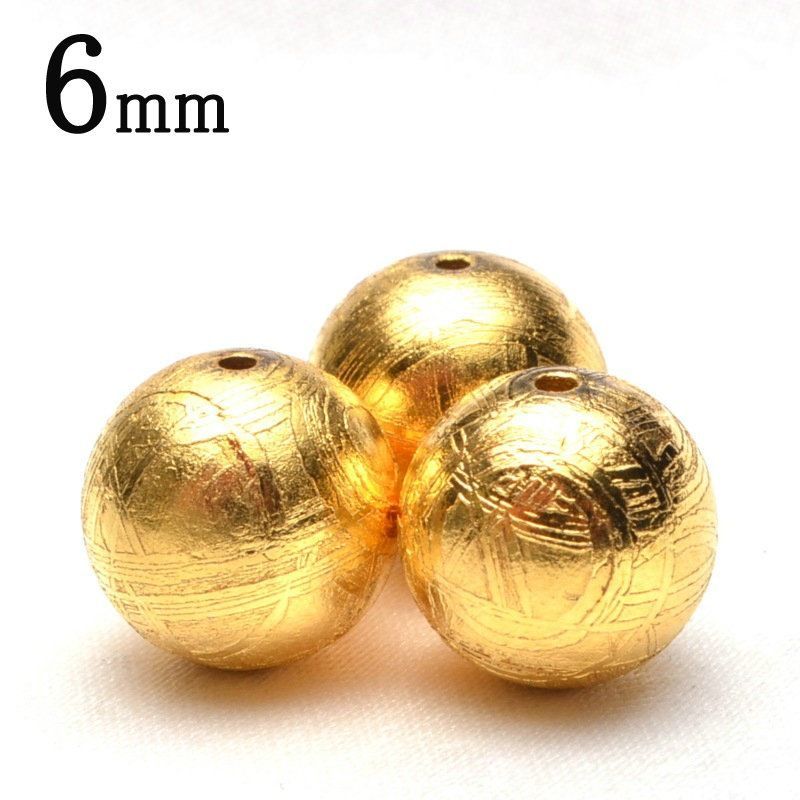 ギベオン（メテオライト）隕石 ゴールド 6mm 粒売り パワーストーン