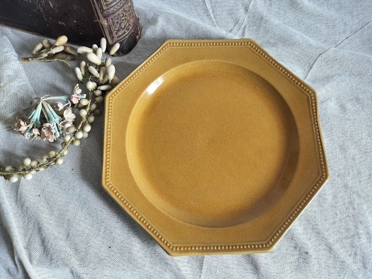 フランス アンティーク ピション オクトゴナル 陶器 皿 - メルカリ