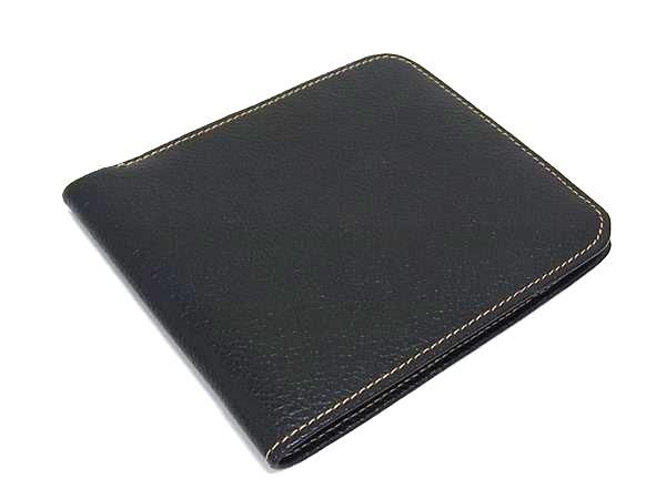 dunhill ダンヒル レザー 二つ折り 財布 ウォレット 札入れ カード入れ メンズ ブラック系 FU 2525