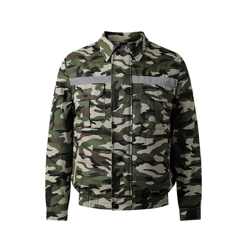 空調作業服 長袖 電動 バッテリー付き 4つファン対応 大風量 清涼服 ワークマン 熱中症対策 作業服 メンズ レディース 7.4V 夏用 春夏 2025