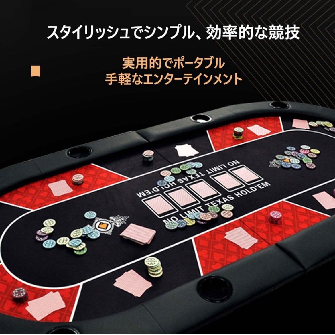 Amazon.co.jp: 折りたたみ式 10人 ポーカーテーブルトップ