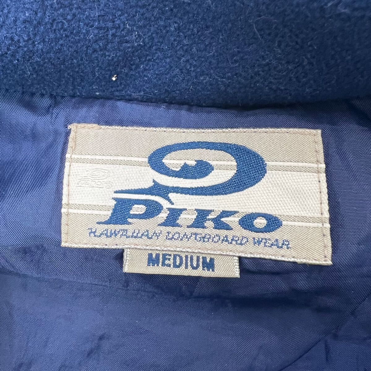 PIKO オールド ピコ ネイビー サーフ ロゴ 厚手 フリース ジャケット 