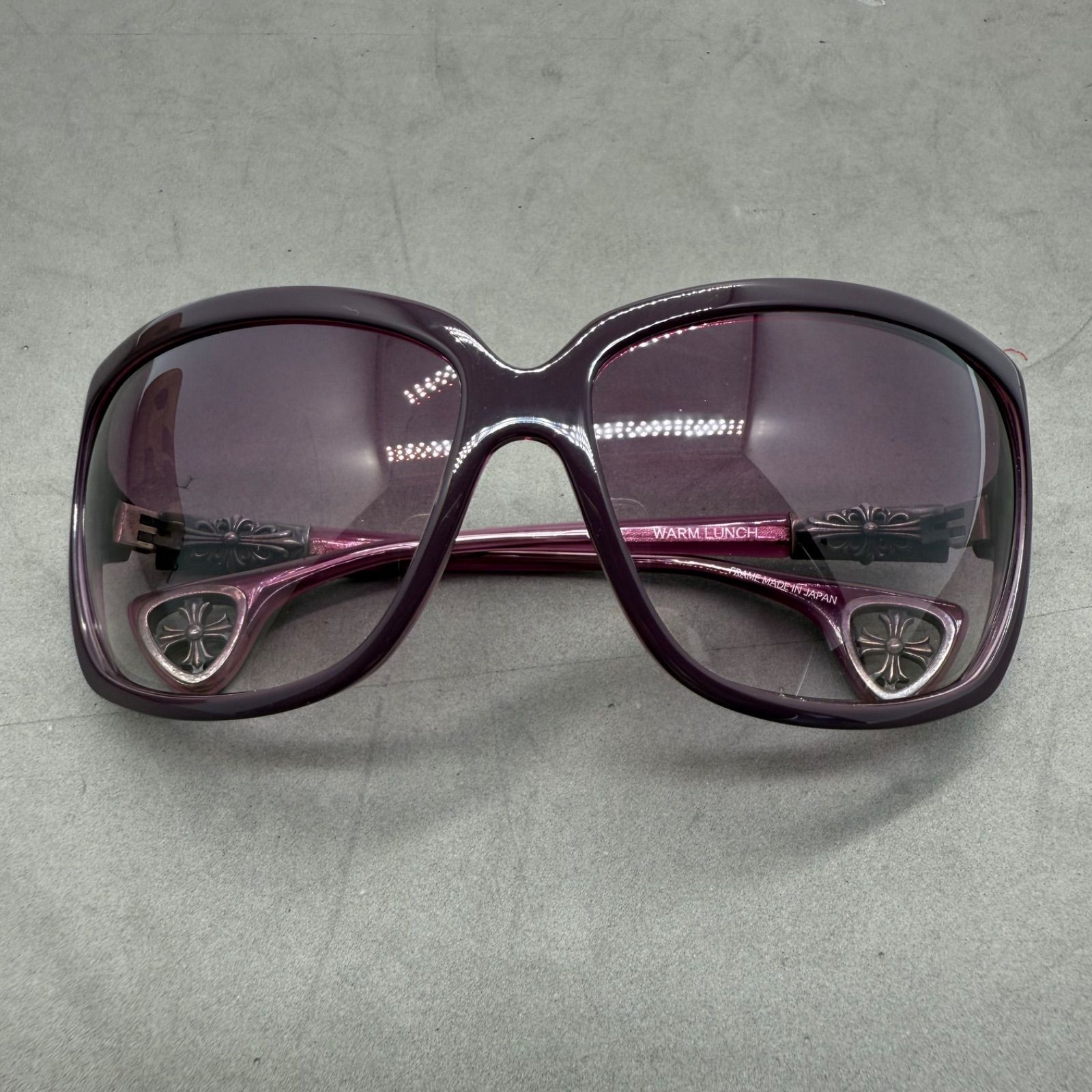 CHROME HEARTS WARM LUNCH floral cross purple sunglasses