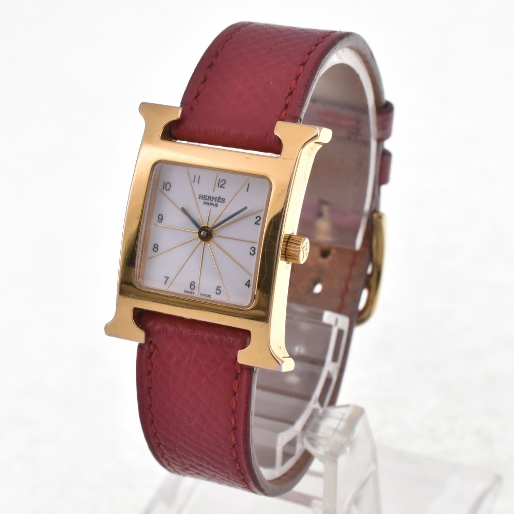 エルメス HERMES HH1.201 Hウオッチ クォーツ レディース I 142535