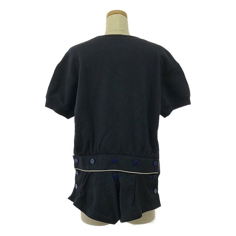 sacai / サカイ | バックデザイン 半袖 スウェット トレーナー | 3 | ネイビー | レディース sacai / サカイ | バックデザイン 半袖 スウェット トレーナー | 3