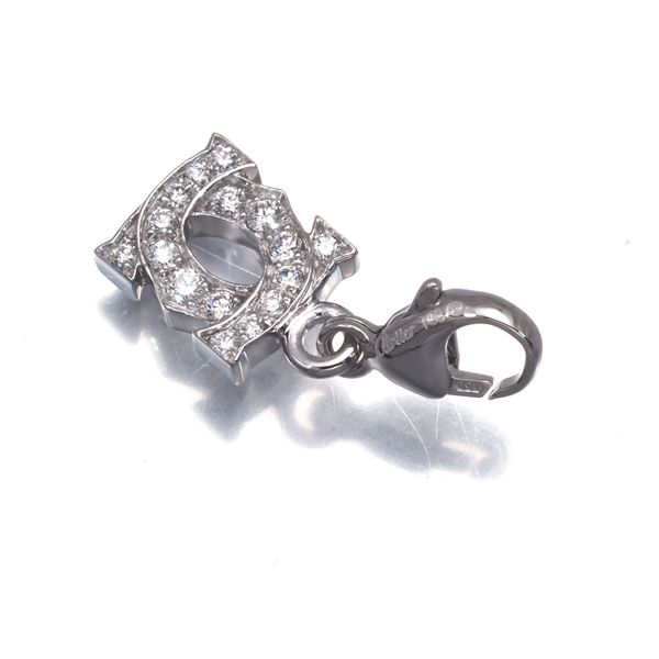 カルティエ ペンダントトップ ダイヤ ダイヤモンド アントルラセ ベビーチャーム K18WG 176040