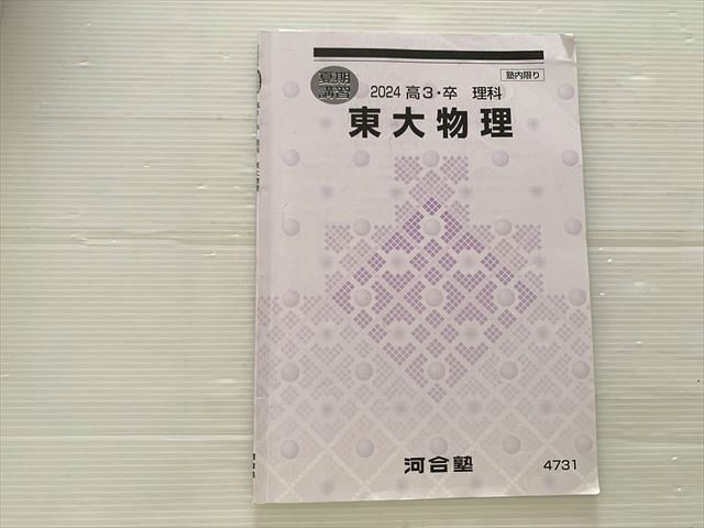 河合塾 東大物理 2024 高3・卒 理科 夏期講習 003s0B - メルカリ