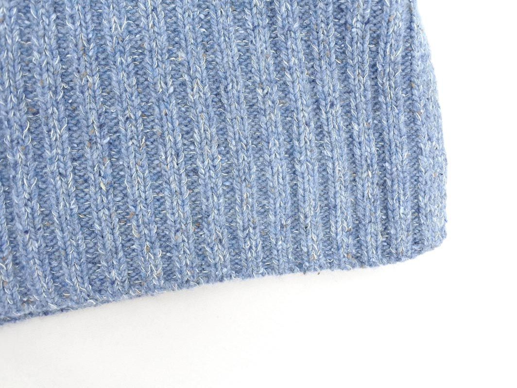 大割引を提供しています。 CLANE クラネ タートルネック スリット ニット セーター size2|青 ◎レディース