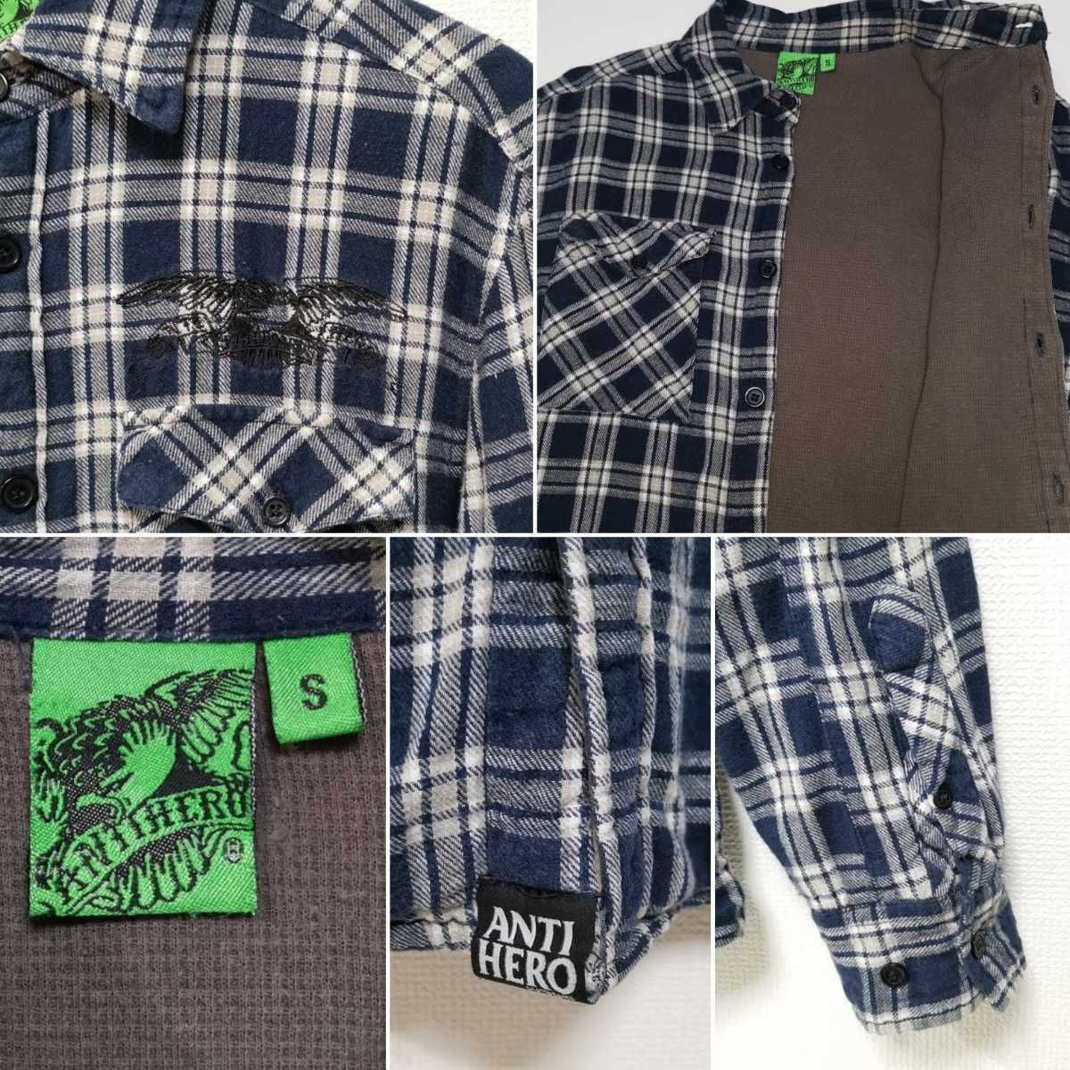 S アンタイヒーロー ANTI HERO アンチヒーロー チェックシャツ S アンタイヒーロー ANTI HERO アンチヒーロー チェックシャツ