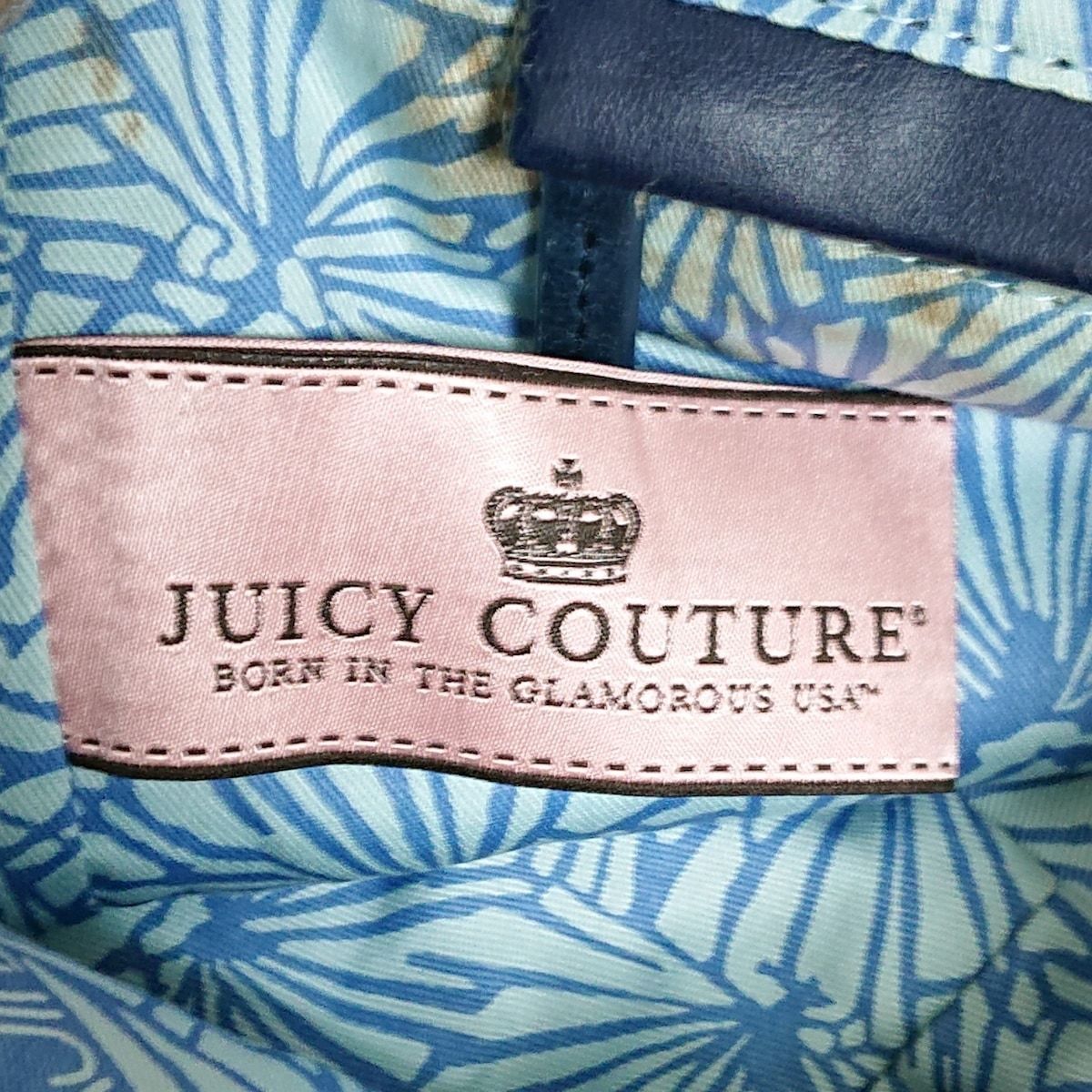 JUICY COUTURE(ジューシークチュール) トートバッグ - ライトブルー×ピンク×マルチ スパンコール キャンバス×レザー