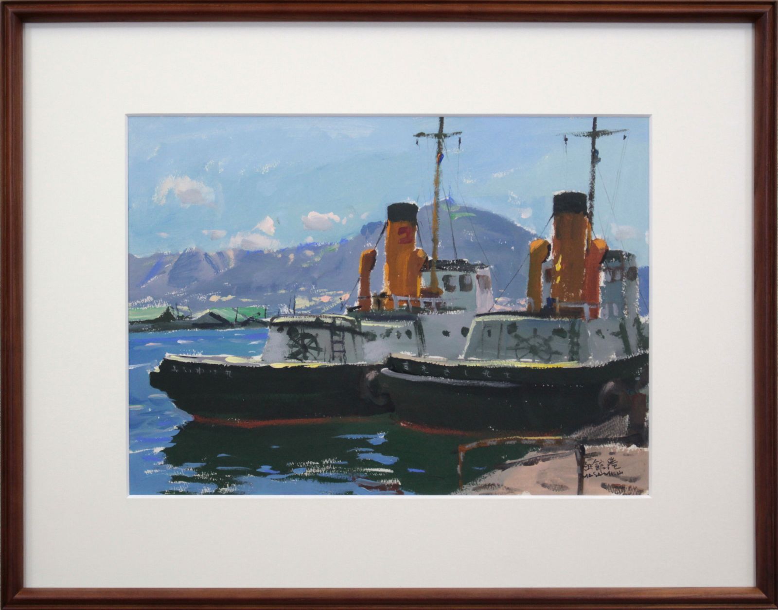 山岸正巳『函館港』パステル画【真作保証】 絵画 山岸正巳『函館港』パステル画【真作保証】 絵画 - メルカリ