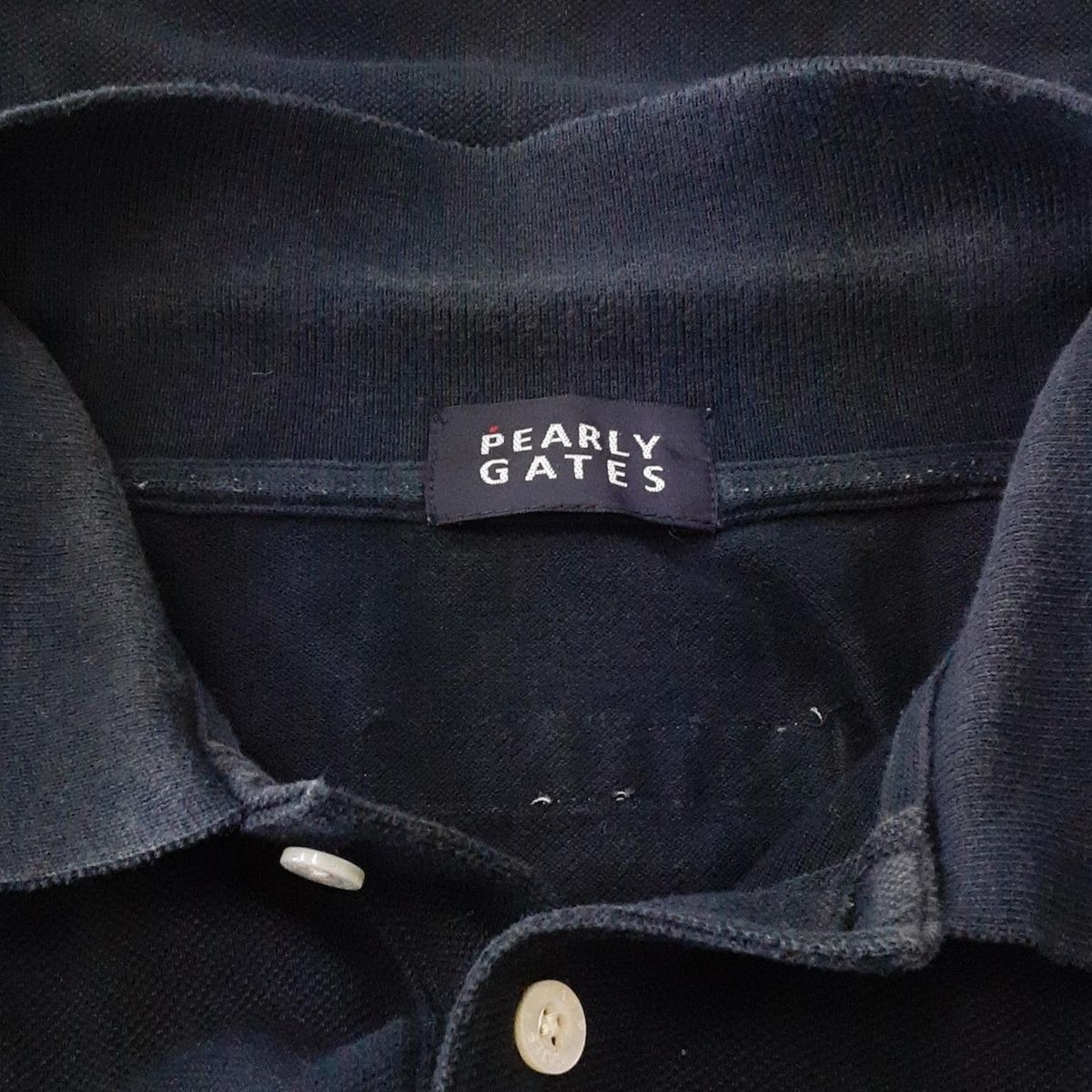 ダークネイビー×白 刺繍