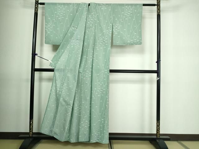 平和屋着物▽小紋 単衣 道長花文 洗える着物 DAAT9166az