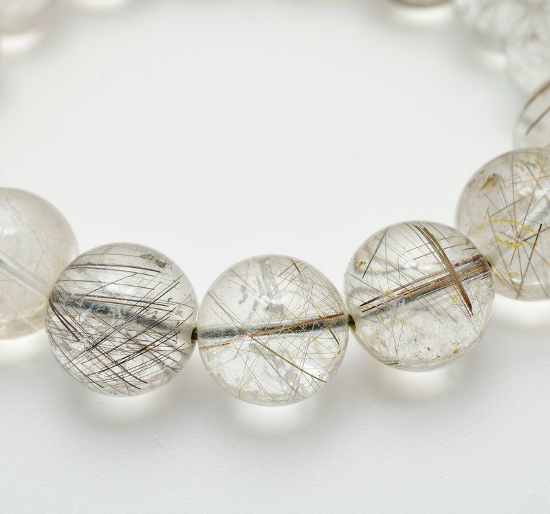 インクルージョンが個性を惹き立てる 13mm シルバールチルクォーツブレスレット 艶感 GHB54 浄化 ビジネス運 精神の安定 チャンスを見 める 仕事運 安定した収入 お守り 高品質 贈り物 京海堂 天然石の卸 京の蔵 NEXPOTALLINN_EU