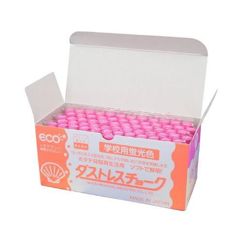 まとめ買い 日本理化学 ダストレス 学校用蛍光色 赤 72本入 DCK-72-R ×3セット