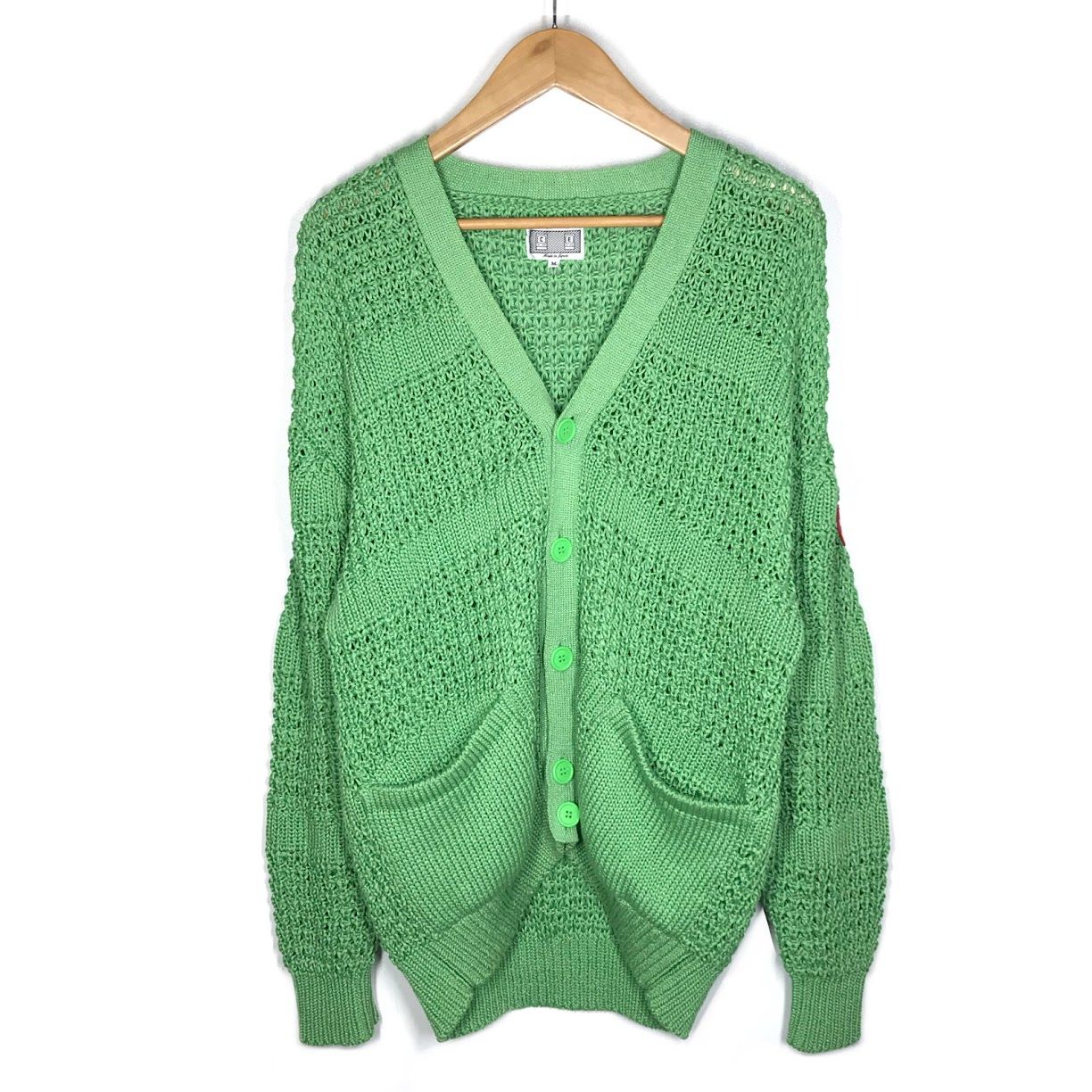 倉吉店 C.E CAV-EMPT | シーイーキャブエンプト カーディガン LINE WAFFLE CARDIGAN ワッフルカーディガン グリーン サイズ M 103