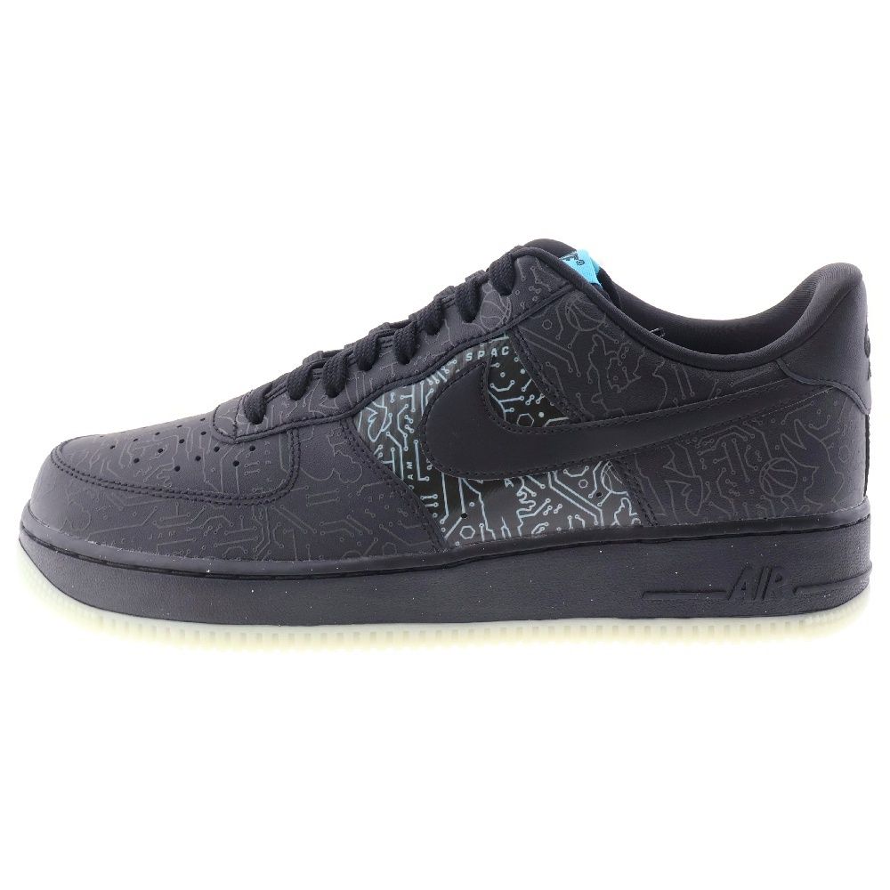 NIKE (ナイキ) ×SPACE PLAYERS AIR FORCE 1 07 COMPUTER CHIP スペース プレイヤーズ エアフォース 1 ローカットスニーカー ブラック US10/28cm DH5354-001