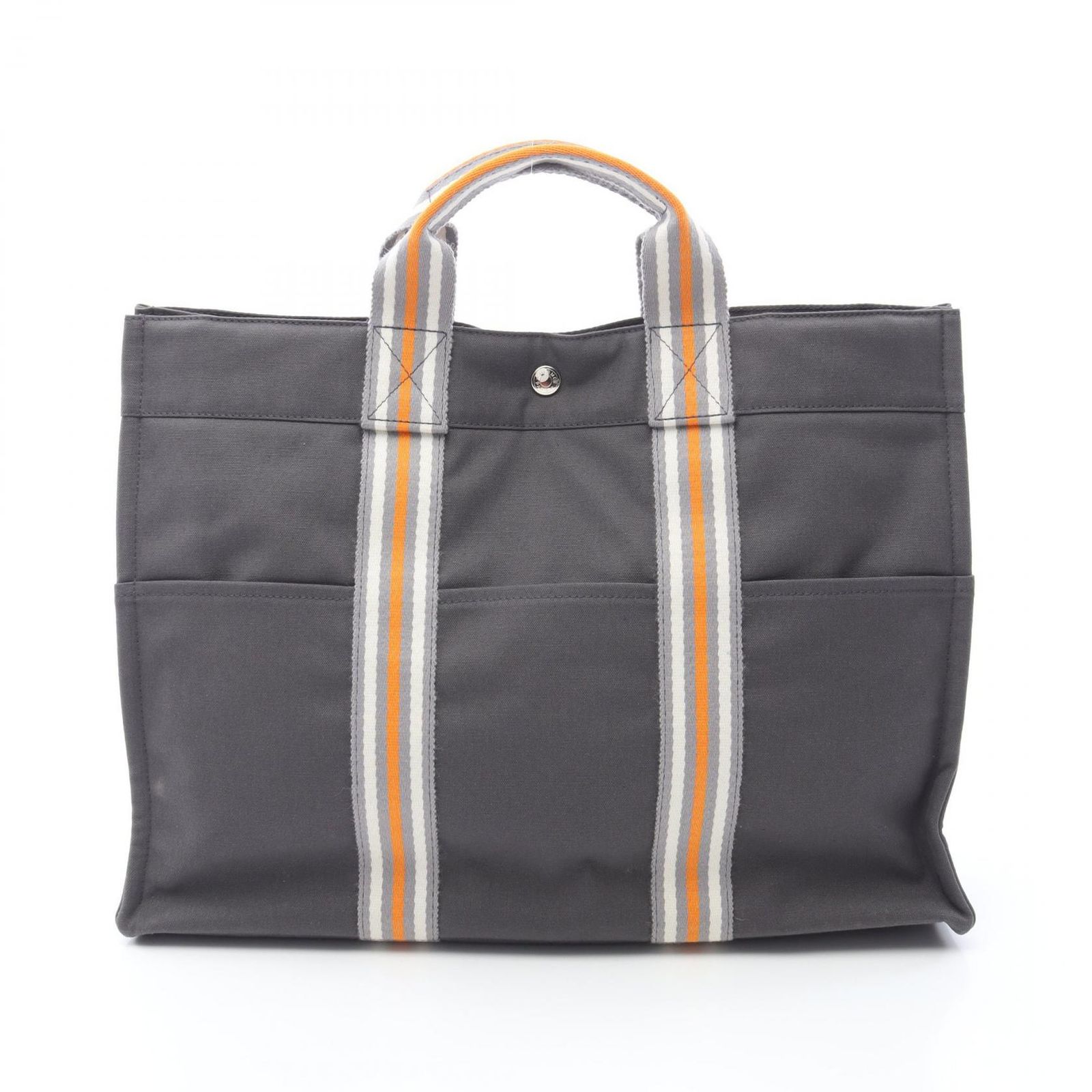 エルメス HERMES トートバッグ フールトゥMM グレー キャンバス 