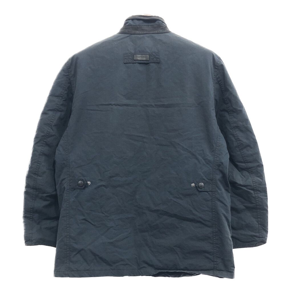 Barbour バブアー HEREFORD WAX JACKET オイルドジャケット アウター ユーロ ネイビー (メンズ L) 中古 古着 P6425 Barbour バブアー HEREFORD WAX JACKET オイルドジャケット アウター