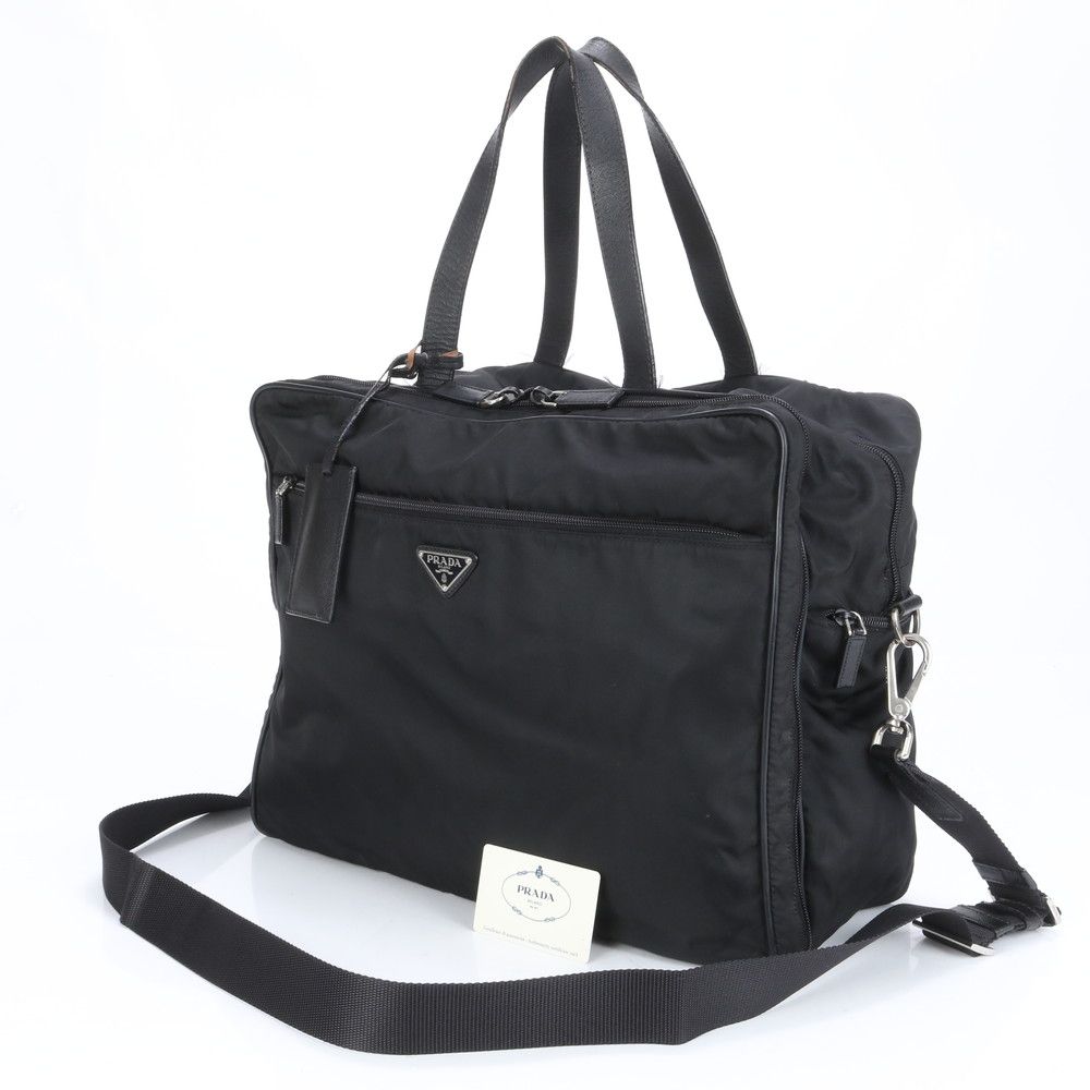 ✨PRADA 三角ロゴ テスートナイロン レザー切替 フラップ ショルダーバッグ 美品 A4】プラダ ショルダーバッグ テスートナイロン 三角ロゴ 黒 斜め掛け