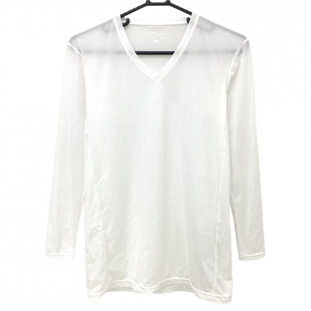 美品) 23区 ゴルフ 23区 GOLF Vネック リバーシブル 防風 ニット