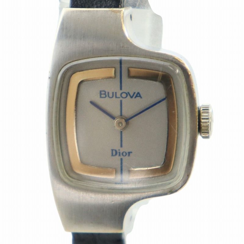 dior BULOVA 腕時計シルバー レザー ディオール 9891_thumbnail.jpg