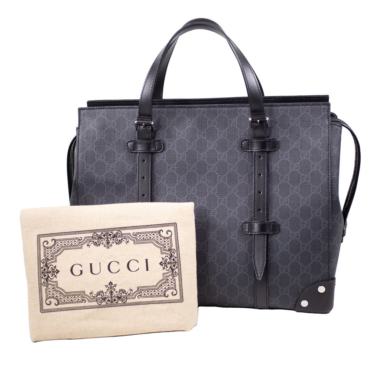 GUCCI 】グッチ GGスプリーム トートバッグ 626356 ダークグレー