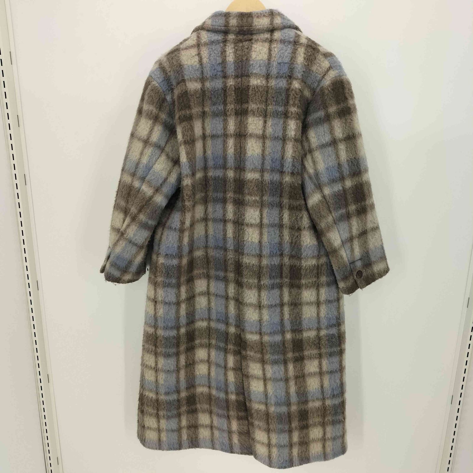 SLOBE IENA スローブイエナ チェック シャギー ロング コート 