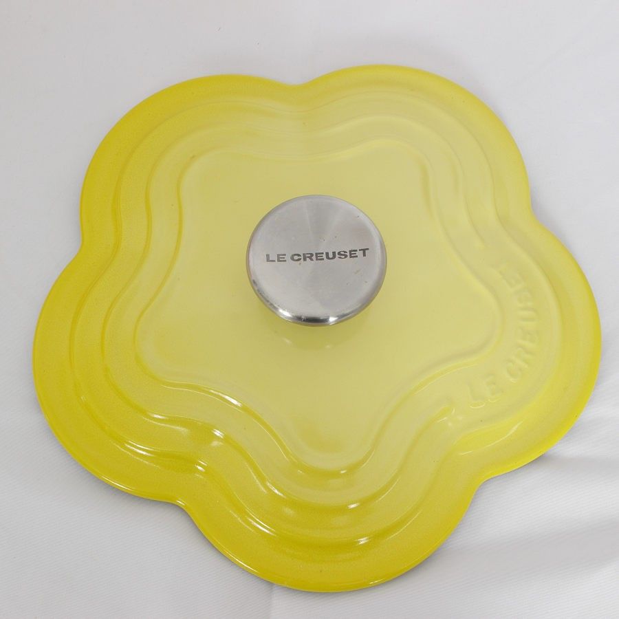 ルクルーゼ Le Creuset ココット フルール 両手鍋 黄色 ソレイユ