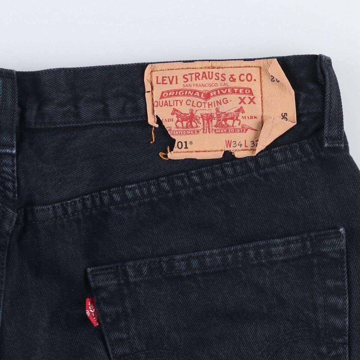 古着 リーバイス Levi s 501 ブラックデニム ストレートデニムパンツ メンズw34相当 eaa588184 KIN-KAAI_COM