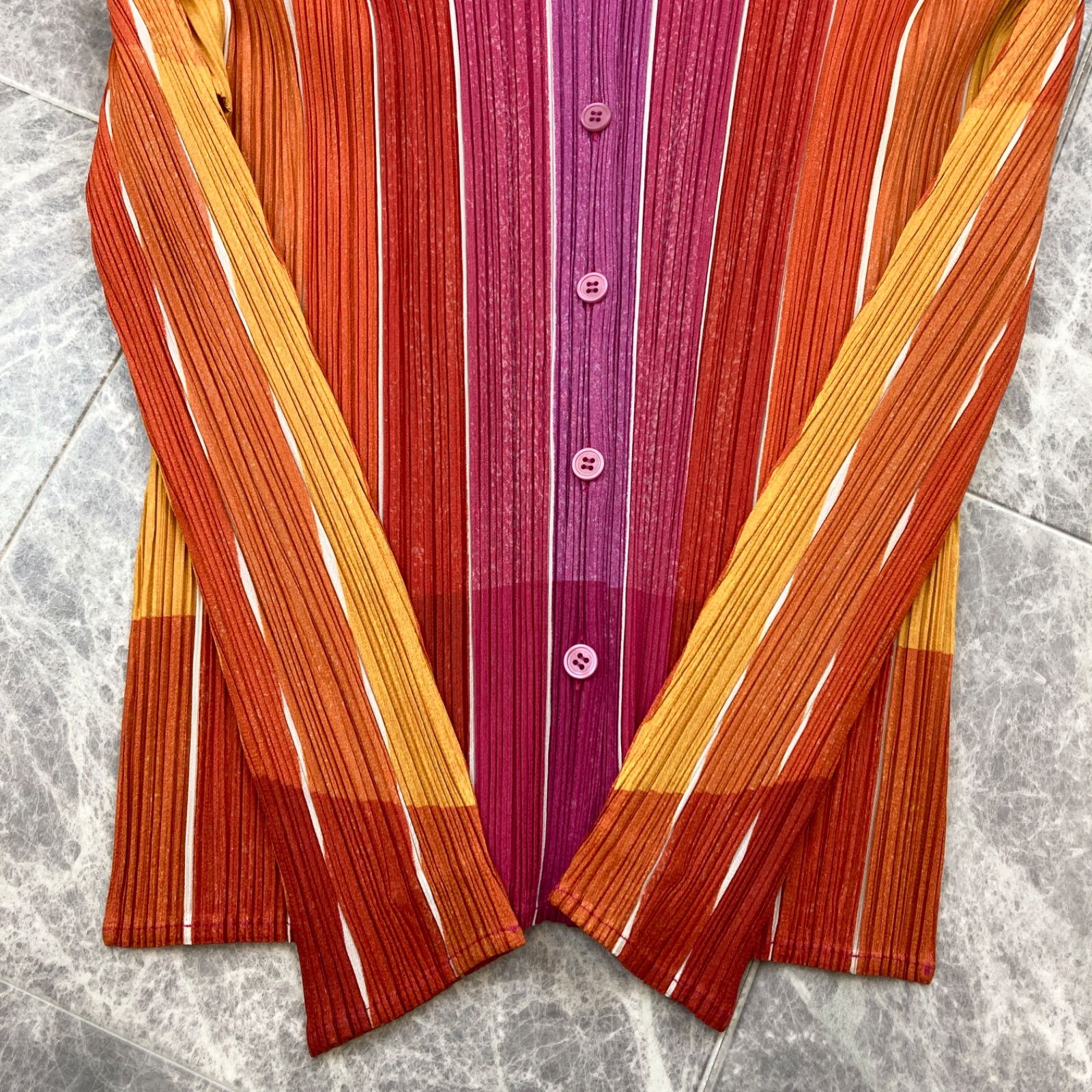 ✨美品✨ PLEATS PLEASE プリーツプリーズ 長袖 ストライプ シャツ