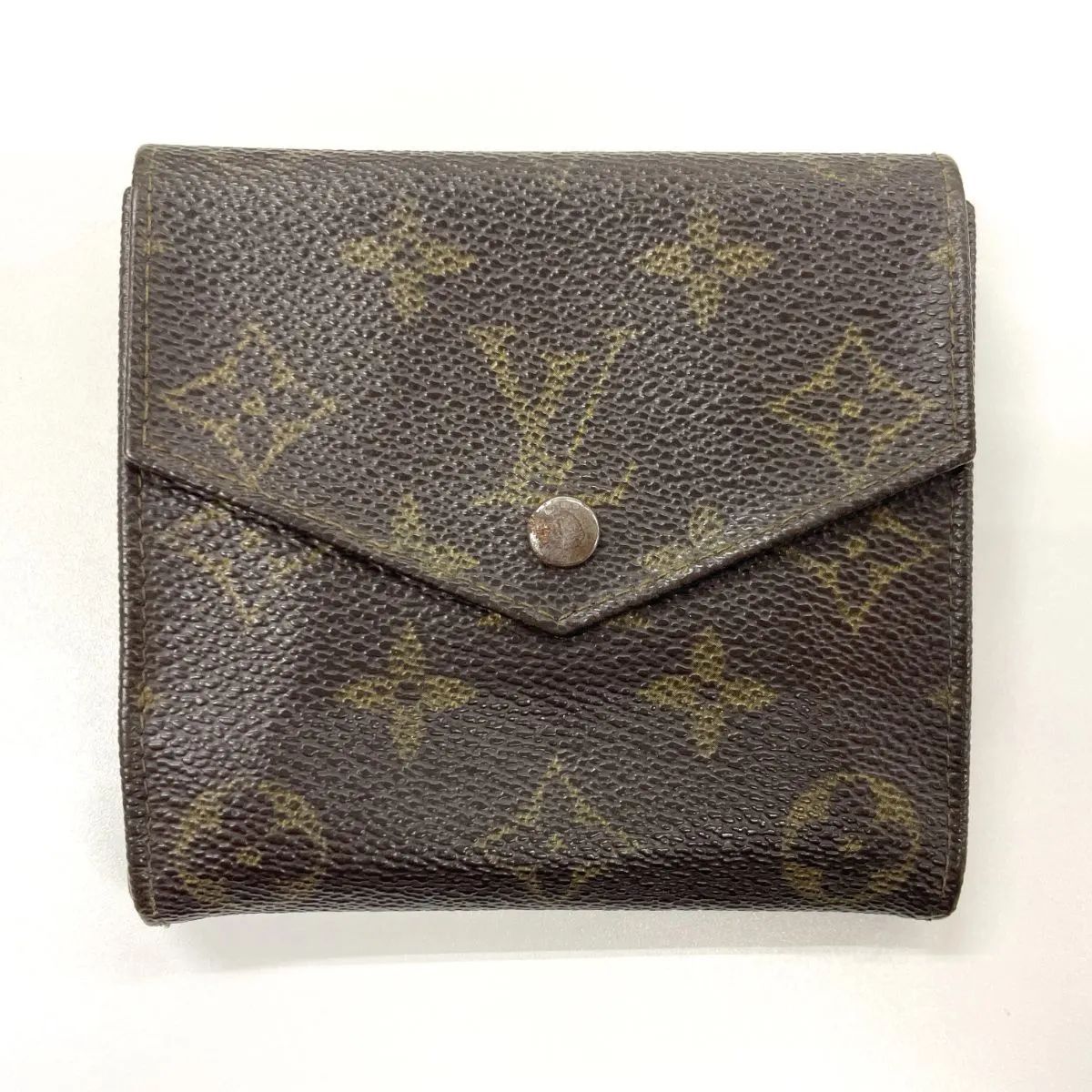 LOUIS VUITTON ルイ ヴィトン モノグラム ポルトモネ ビエ カルトクレディ 三つ折り財布 Wホック M61660 ブラウン フランス製