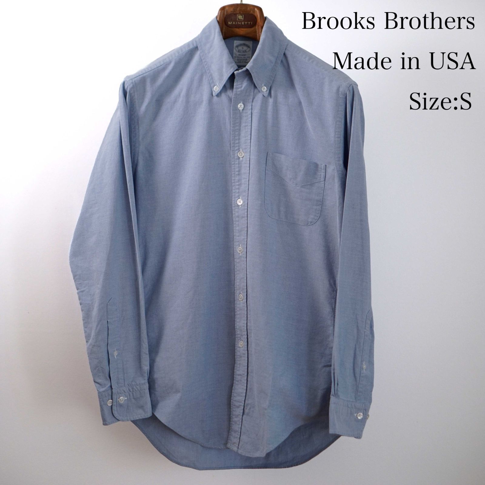 Brooks Brothers ブルックスブラザーズ アメリカ製 Oxford ボタンダウンシャツ Size S Col Blue