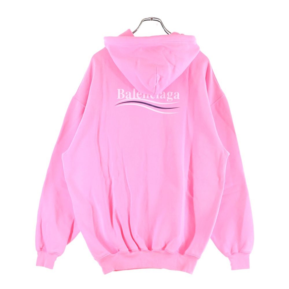 お早めにどうぞ！！ BALENCIAGA バレンシアガ キャンペーンロゴ プルオーバースウェットパーカー フーディ ピンク 578135 低価格！