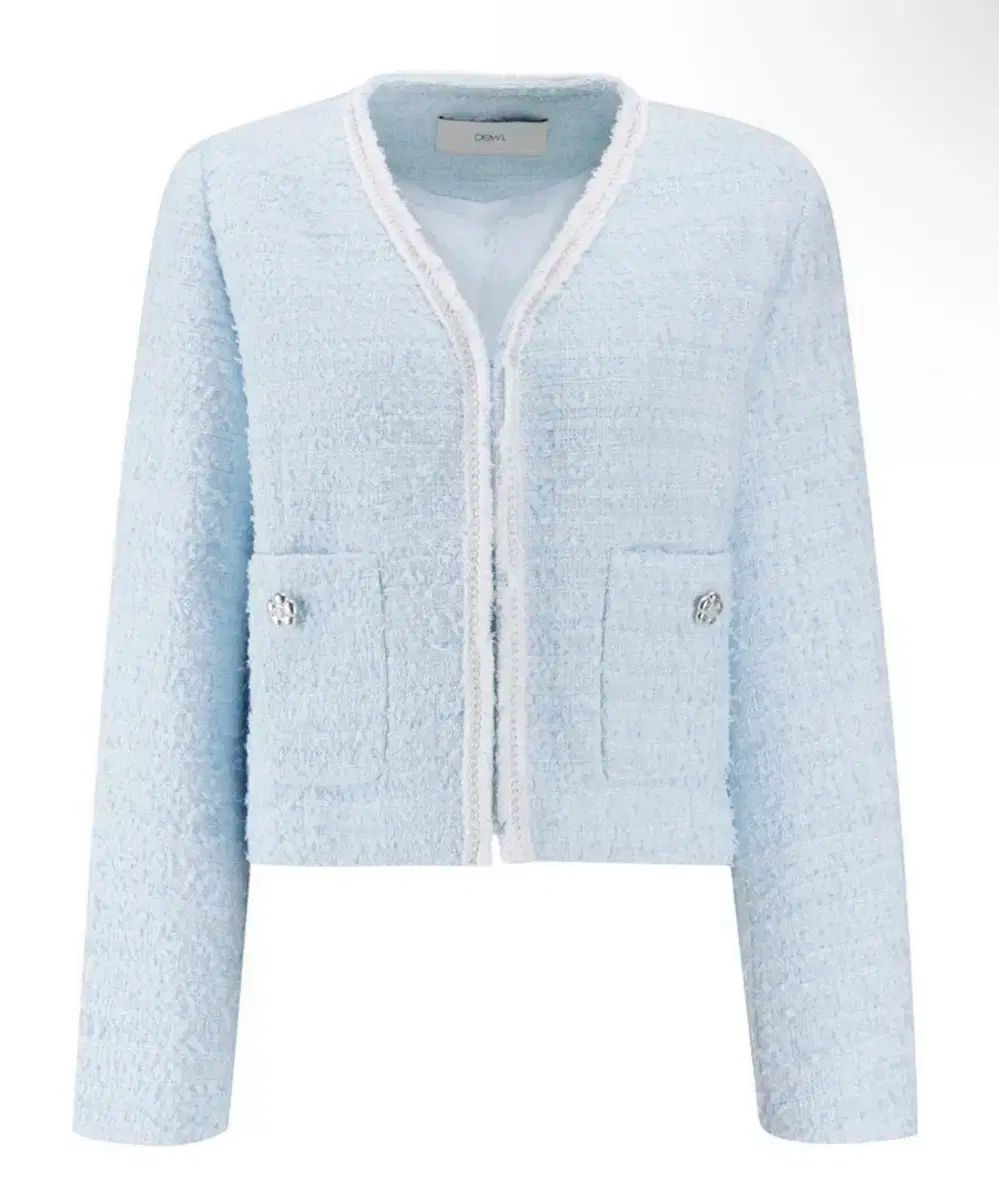 DEWL ツイード ジャケット Vネック