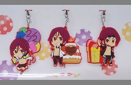 Free! ラバーストラップセット 松岡凛 誕生日 中古】ストラップ(キャラクター) 松岡凛 Hopeful Birthday つながる