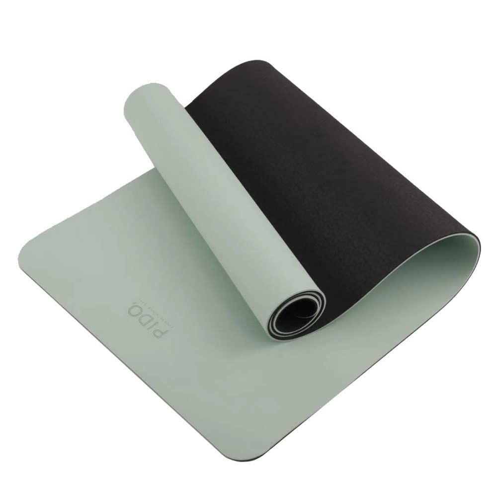 PIDO ヨガマット TPE 6mm グローバル ブランド ヨガ トレーニング マット 伸びない 滑らない 臭わない 軽い 183cm×61cm バンド付き ダイエット シンプル 無地